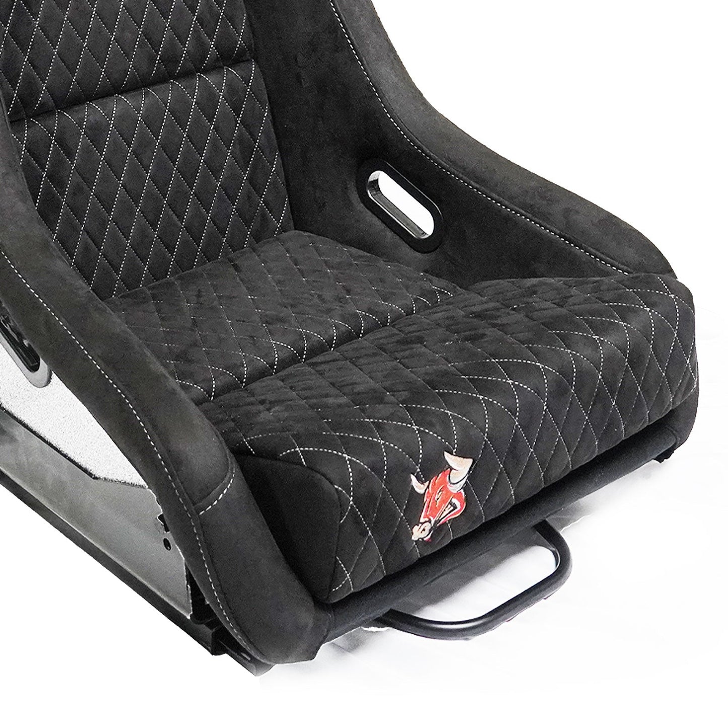 Bull Boost Adjustable Racing Lowered Ultra Max Bucket Seat with Slider Rails