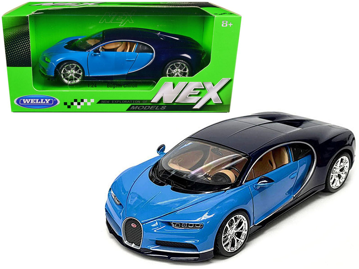 Rapid Vehicles Bugatti Chiron Blue and Dark Blue Two-Tone "NEX Models" Series 1/24 Diecast Model...