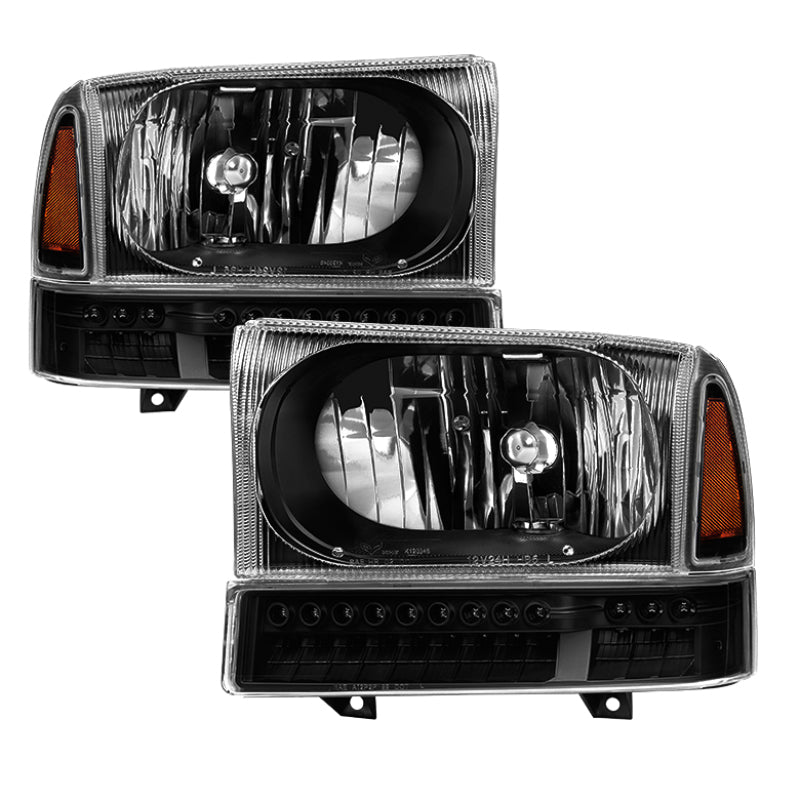 FR SPORT SPYDER xTune Ford F250 F350 Superduty Excursion 99-04 OEM Style Headlights - Black...