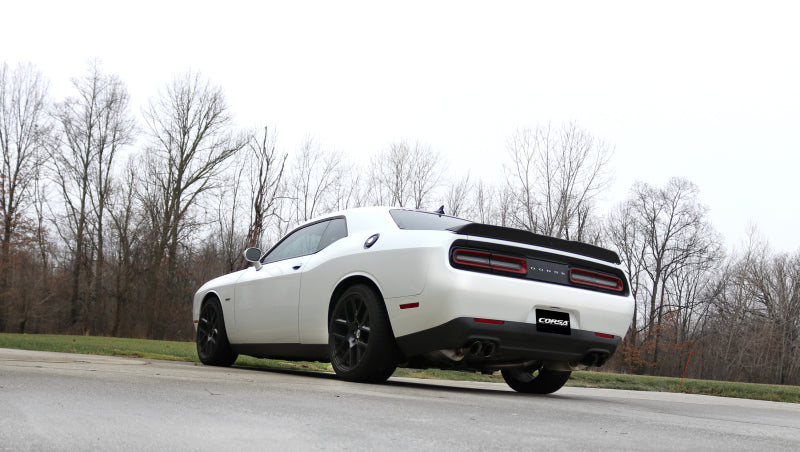 Corsa Performance 15-17 Dodge Challenger Sport Cat-Back Dual Rear Exit with Twin 3.5in