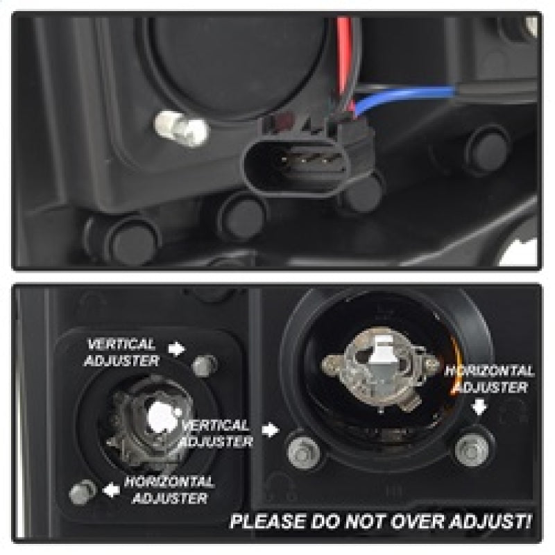 FR SPORT Spyder Ford F250/350/450 05-07 Projector Headlights - Light Bar DRL LED - Black...