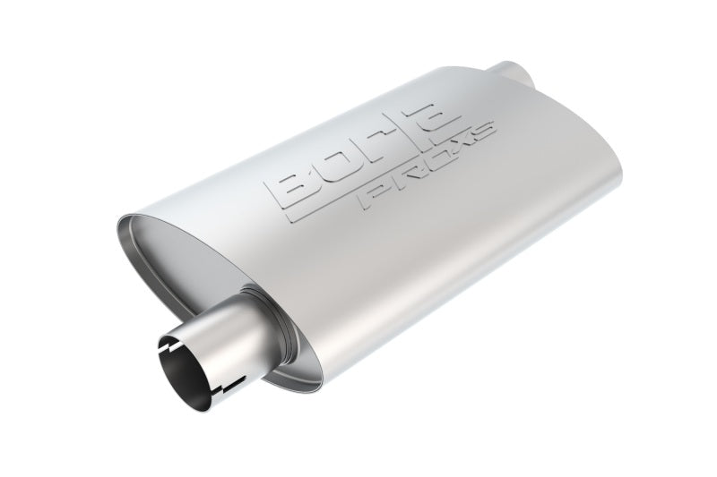 FR SPORT Borla Universal Pro-XS Muffler Oval 2.5in Inlet/Outlet Offset/Offset Notched Muffler...