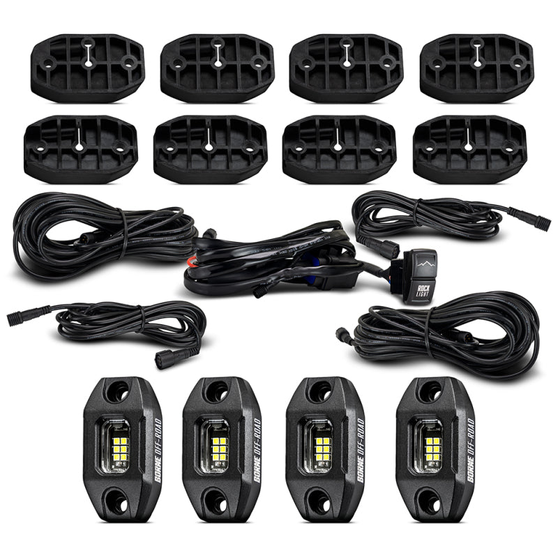 Borne Off-Road Rock Light (Kit of 4) Long Harness BNLT-RL-4T
