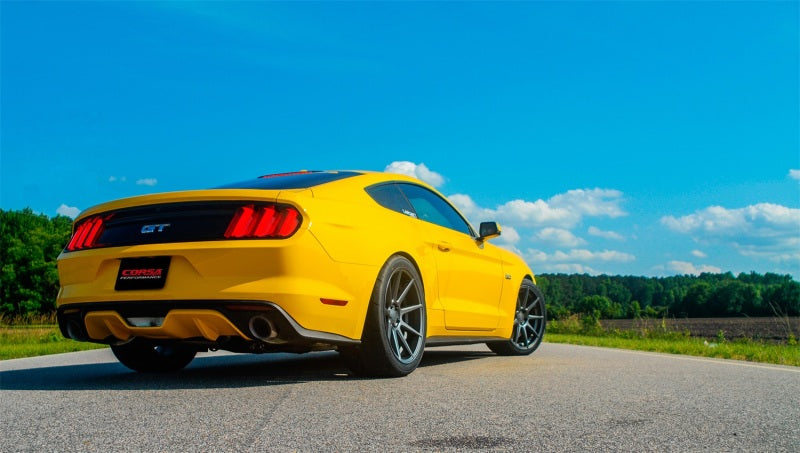 Corsa Performance 2015 Ford Mustang GT 5.0 3in Axle Back Exhaust Polish Dual Tips (Touri