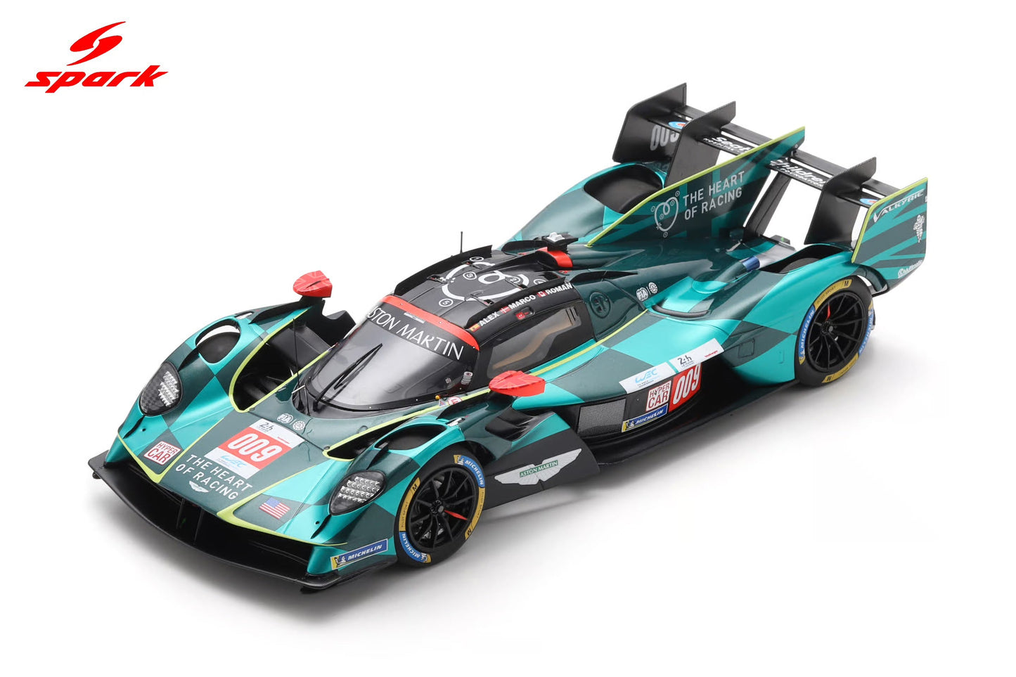 Spark-Model Aston Martin Valkyrie #009 Thor Team 24hr Le Mans 2025 Green 1:18