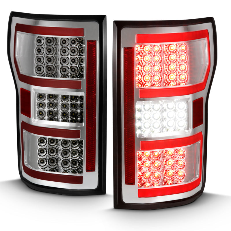 FR SPORT ANZO 2018-2019 Ford F-150 LED Taillight Chrome (Red Light Bar) (w/ Sequential) 311316 -...