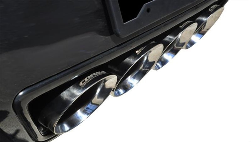 Corsa Performance 2015 Chevy Corvette Z06 3"in Axle Back Exhaust, Polished Quad 4.5in