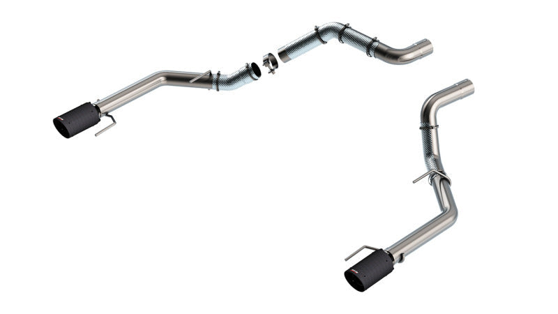Borla 21-23 Ford Raptor 3in Connection Pipe 4.5in Tip - Carbon Fiber Black Anodized 60727CFBA