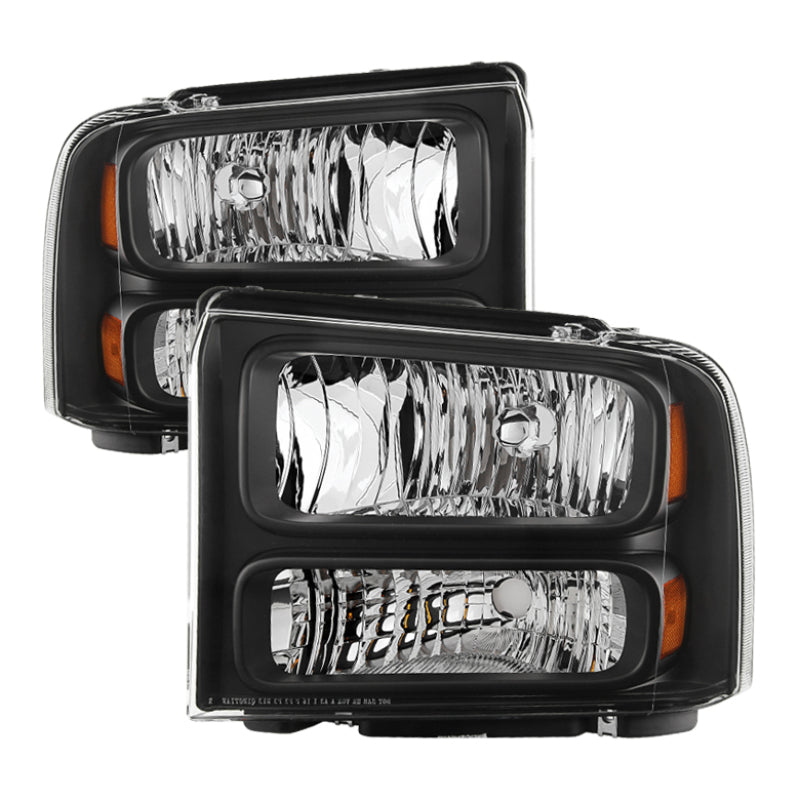 FR SPORT SPYDER Xtune Ford F250 F350 F450 Superduty Excursion 99-04 Headlights Black...