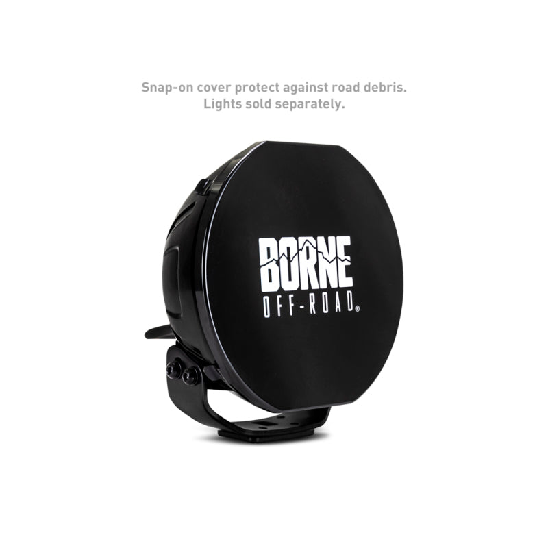 Borne Off-Road 7in Round Light Cover Black BNLT-COV-RD7BK