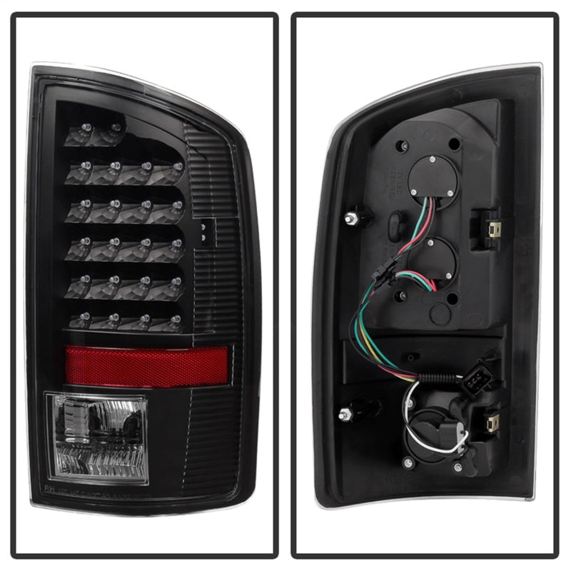 SPYDER Xtune Dodge Ram 02-06 1500 / Ram 2500/3500 03-06 LED Tail Light Black ALT-JH-DR02-LED-BK 5072979