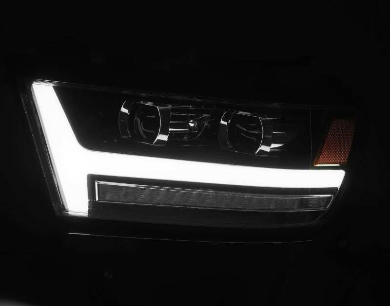 FR SPORT AlphaRex 19-20 Dodge Ram 1500 LUXX LED Proj Headlights Plank Jet Blk w/Activ Light/Seq...