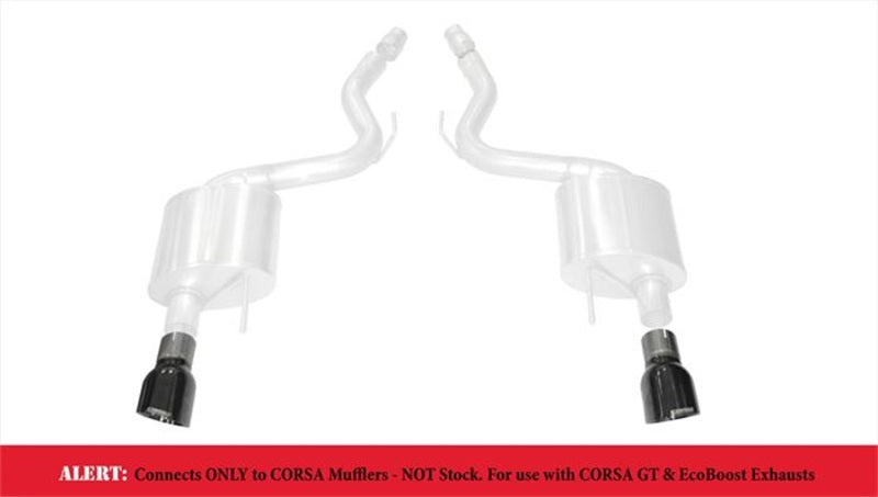 FR SPORT Corsa Performance 15-17 Ford Mustang GT 3.0in Inlet / 4.5in Outlet Black PVD Tip - View 5