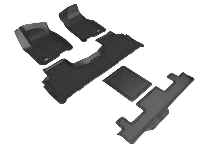 FR SPORT 3D MAXpider 2021 Chevrolet Tahoe / GMC Yukon 7-Seats Kagu 1st 2nd 3rd Row Floormats -...