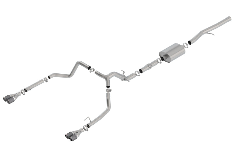 FR SPORT Borla 19 Chevrolet Silverado/GMC Sierra 1500 6.2L SS ATAK Catback Exhaust - Carbon Fiber...