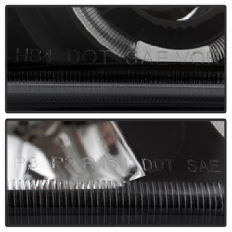 SPYDER xTune Chevy Silverado 03-06 Projector Headlights 4pcs - LED Halo - Black PRO-JH-CSIL03-SET-BK 9036774