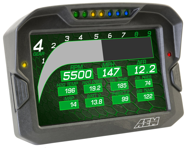 AEM Electronics Digital Dash, CD-7L, Carbon Housing, Data Logging, CAN Bus, Kit