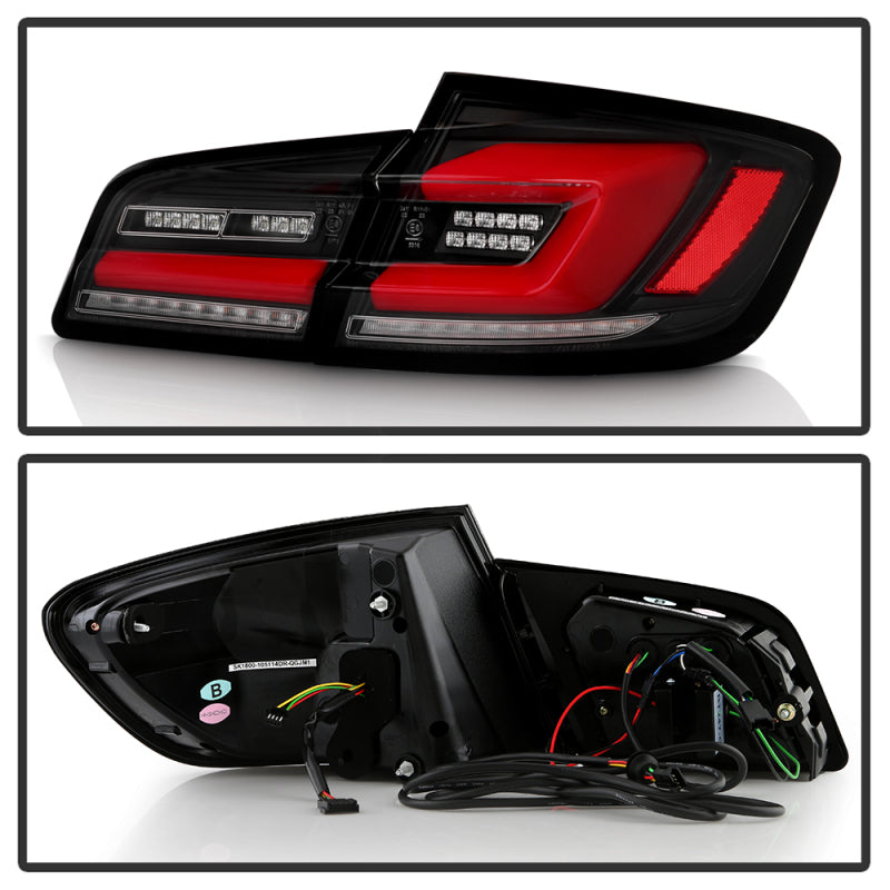 FR SPORT SPYDER 11-17 BMW 5 Series F10 F18 M5  Sequential Turn Signal LED Tail Light - BK...