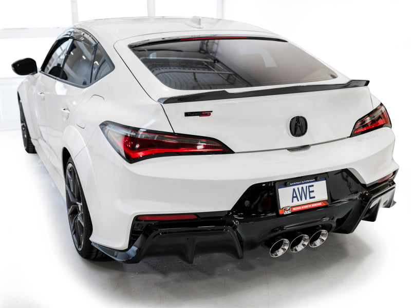 AWE Tuning 2024 Acura Integra Type S DE5 FWD Touring Edition Exhaust w/ Triple Chrome Silver Tips 3015-52335