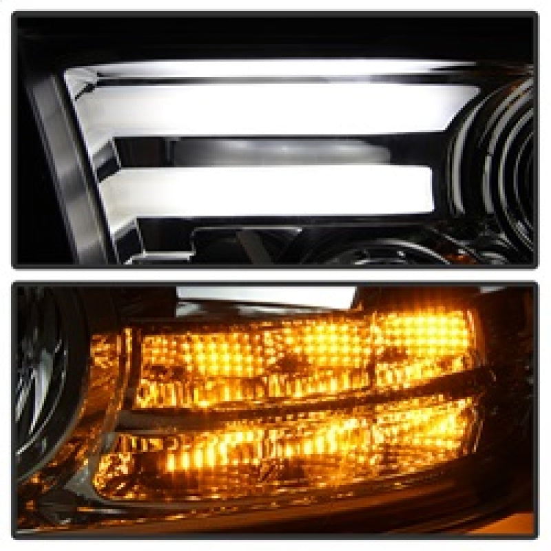 Spyder Dodge Ram 09-12 Projector Headlights Light Bar DRL Smoke PRO-YD-DR09-LBDRL-SM 5081742