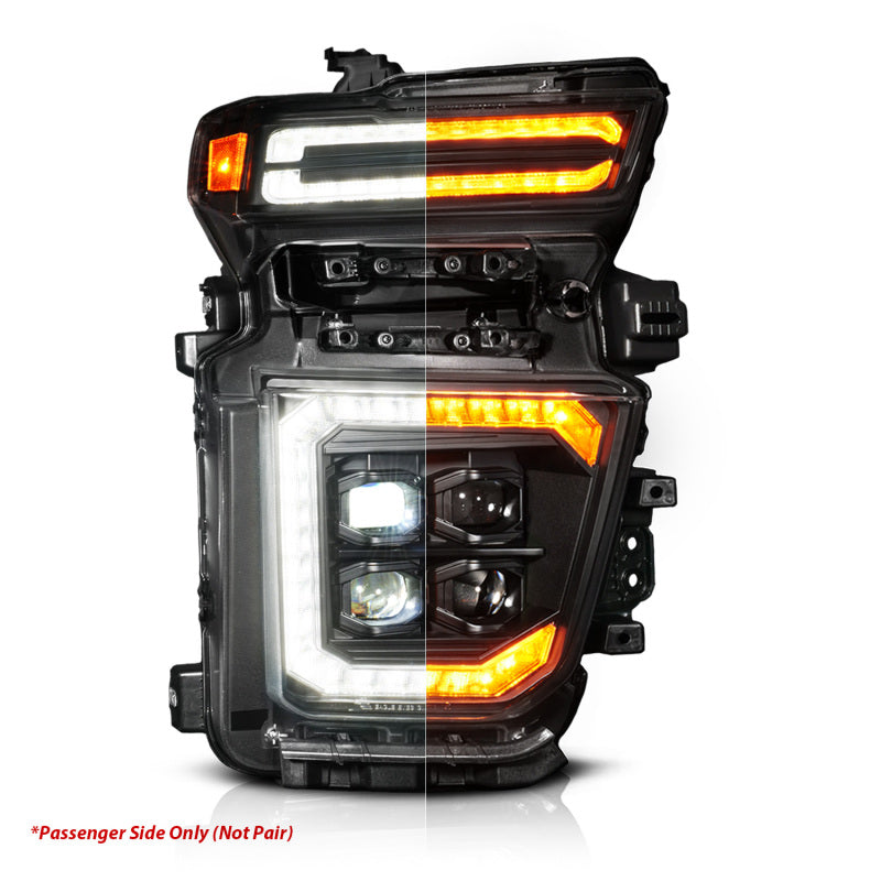 ANZO Z-Series 20-23 Chevy Silverado 2500/3500 Z-Series Full LED Proj Headlights Black - Pass. Side 111619X-R