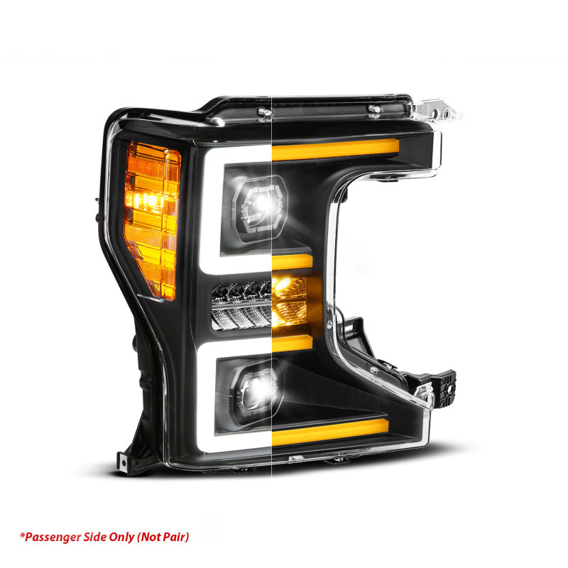 ANZO 20-22 Ford Super Duty (Halogen) Z-Series Full LED Proj Headlights SeqSig - Pass. Side ONLY 111620X-R