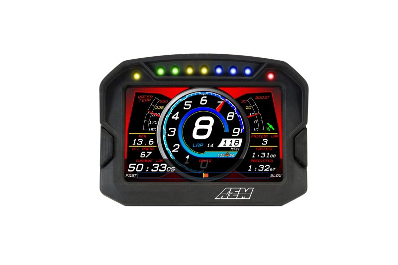 AEM CD-5LG Carbon Logging Digital Dash Display w/ Internal 10Hz GPS & Antenna