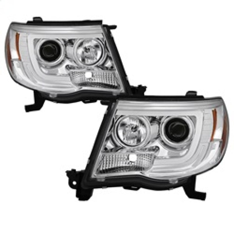 FR SPORT Spyder Toyota Tacoma 05-11 Projector Headlights - Light Bar DRL - Chrome...