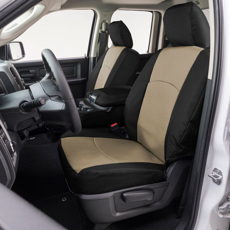 Covercraft 21-25 F150 XL/XLT Endura PrecisionFit Custom Front Row Seat Covers - Tan/Black GTF4431ABENTB