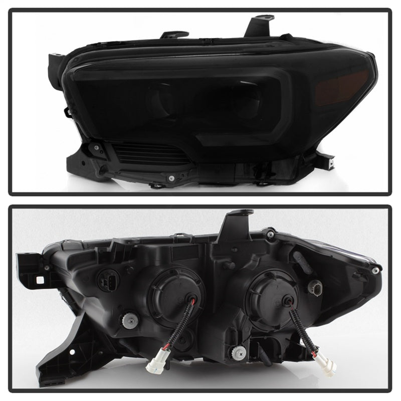 FR SPORT SPYDER xTune 16-18 Toyota Tacoma SR/SR5 DRL Proj Headlights w/Turn Signal - Blk Smk...