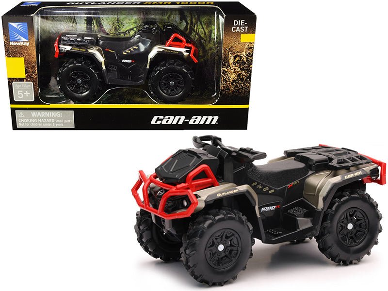 Rapid Vehicles Can-Am Outlander XMR 1000R ATV Black and Gold Diecast Model by New Ray  free...
