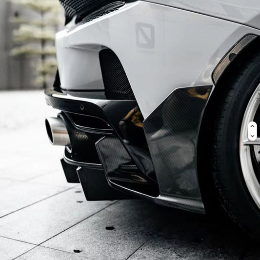 STRATEC SYSTEMS MWD Style Carbon Fiber Rear Diffuser Spats Canards for McLaren GT