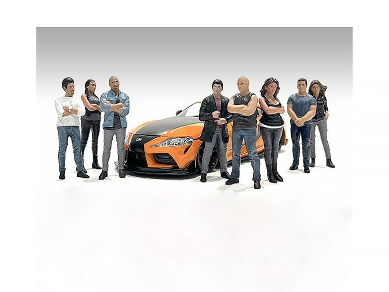 Rapid Vehicles "Car Meet 3" 8 piece Figure Set for 1/18 Scale Models by American Diorama  free...