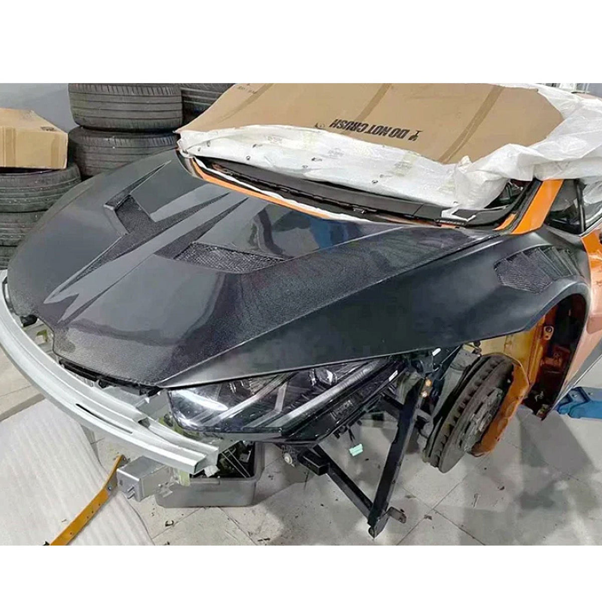 Bull Boost Performance V Style Full Carbon Fiber Vented Front Fenders for Lamborghini Huracan LP...