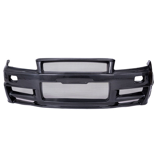 STRATEC SYSTEMS Dry Carbon Fiber Z Tune Style Front Bumper for Nissan Skyline R34