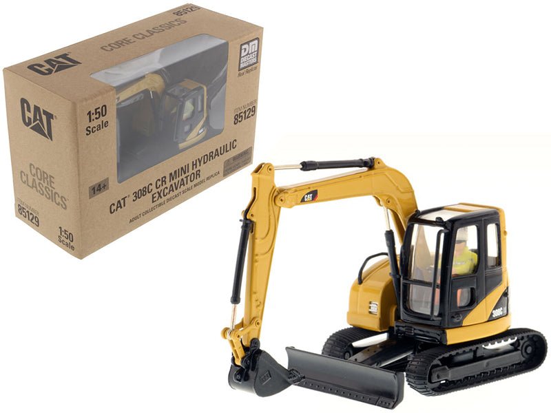 Rapid Vehicles CAT Caterpillar 308C CR Excavator with Operator "Core Classics Series" 1/50...