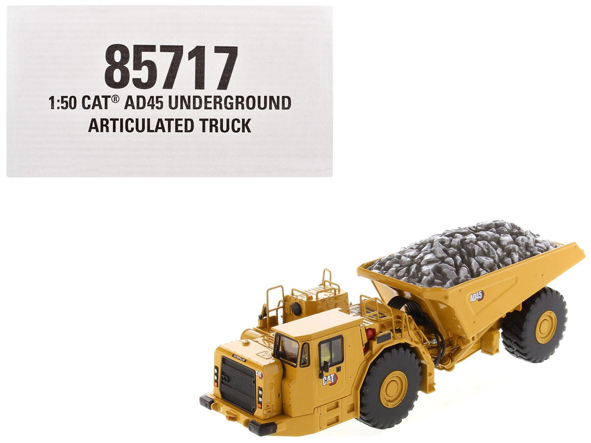 Rapid Vehicles CAT Caterpillar AD45 Underground Articulated Truck Yellow "High Line" Series 1/50...