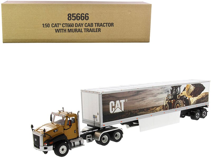 Rapid Vehicles CAT Caterpillar CT660 Day Cab with Caterpillar Mural Dry Van Trailer "Transport...
