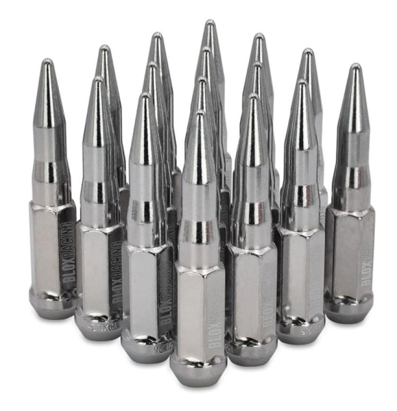 FR SPORT BLOX Racing Spike Forged Lug Nuts - Chrome 12 x 1.50mm - Set of 16 BXAC-00160-16