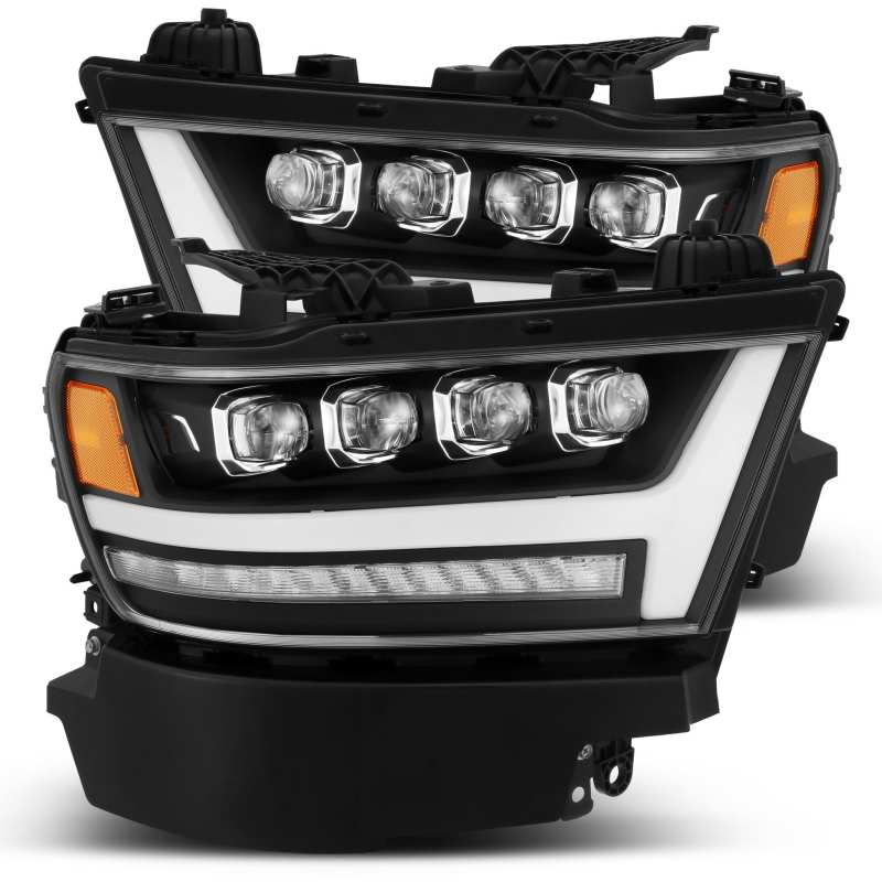 FR SPORT AlphaRex 19-20 Ram 1500HD NOVA LED Proj Headlight Plank Style Matte Blk w/Activ...