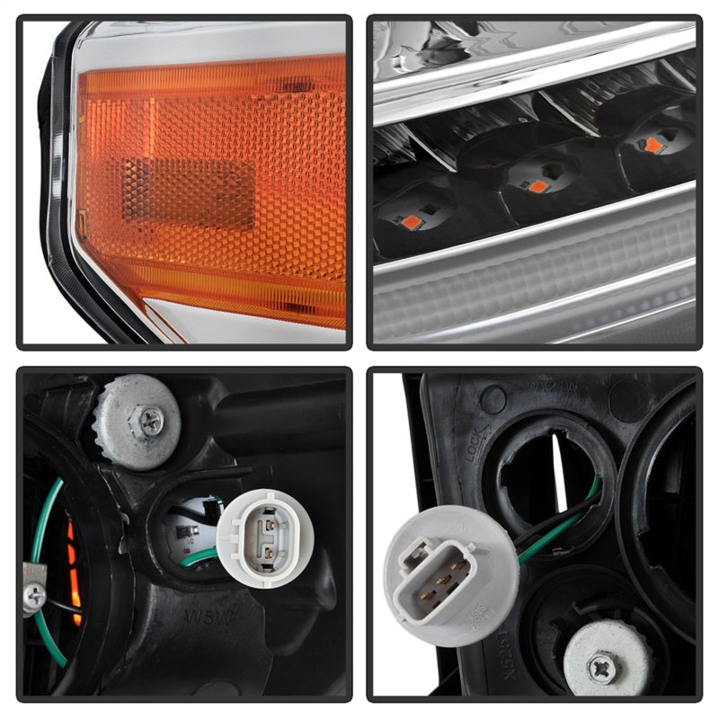 FR SPORT SPYDER xTune 14-17 Toyota Tundra DRL LED Light Bar Projector Headlights - Chrome...