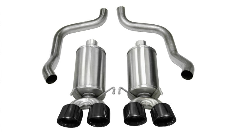 Corsa Performance 05-08 Chevrolet Corvette C6 6.0L V8 Black Xtreme Axle-Back Exhaust