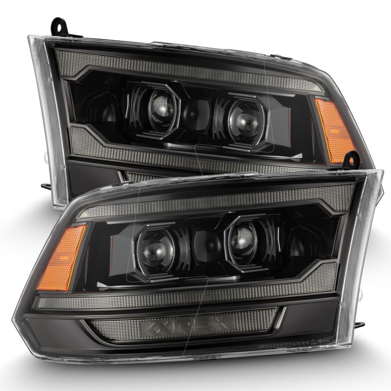 AlphaRex 09-18 RAM 1500 PRO-Series Proj Headlights Alpha-Black w/Sequential Signal & Top/Middle DRL 880563 *Discontinued