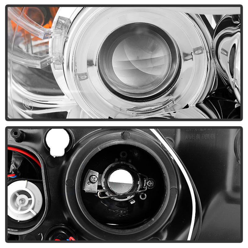 FR SPORT Spyder BMW E90 3-Series 06-08 Projector LED Halo Amber Reflctr Rplc Bulb Chrm...