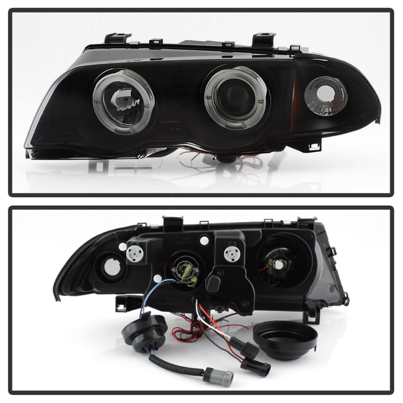Spyder 99-01 BMW E46 3 Series 4DR Projector Headlights 1PC LED Halo (PRO-YD-BMWE46-4D-HL-AM-BSM) 5084804