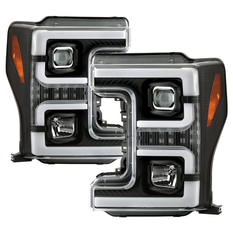 FR SPORT Spyder Ford F-250/F-350/F450 Super Duty 17-18 Projector Headlights Black...