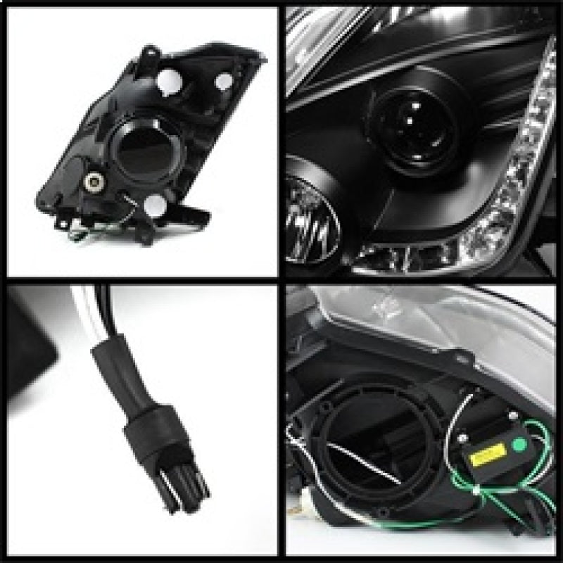 FR SPORT Spyder Nissan 350Z 03-05 Projector Headlights Halogen Model Only - DRL Black...
