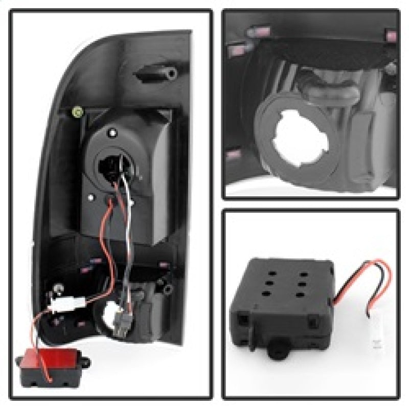 FR SPORT SPYDER Xtune Ford F250/350/450/550 Super Duty 99-07 LED Tail Lights Black Smoke...