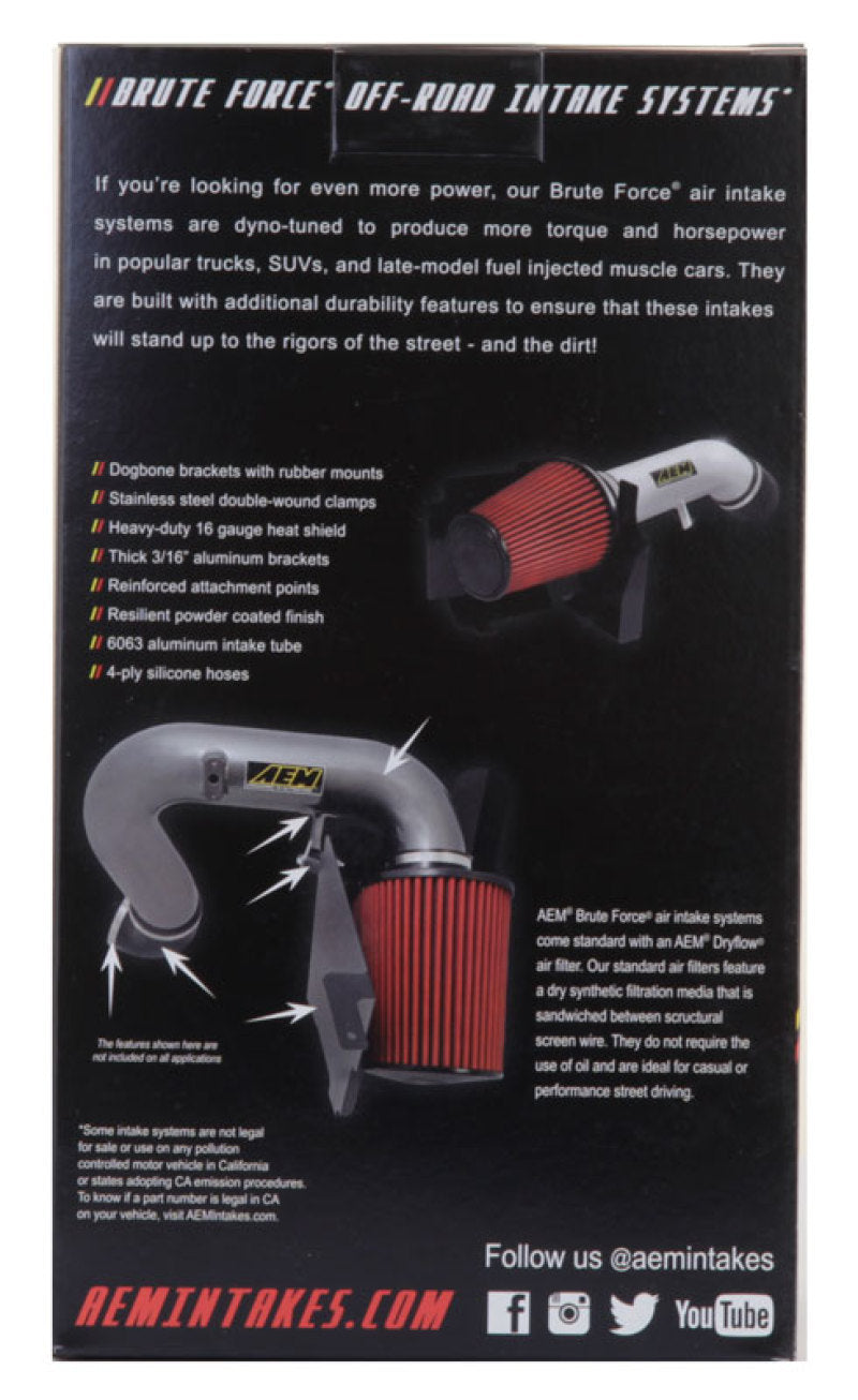 AEM Induction AEM Dryflow 3.5in. X 7in. Round Tapered Air Filter 21-2047BF