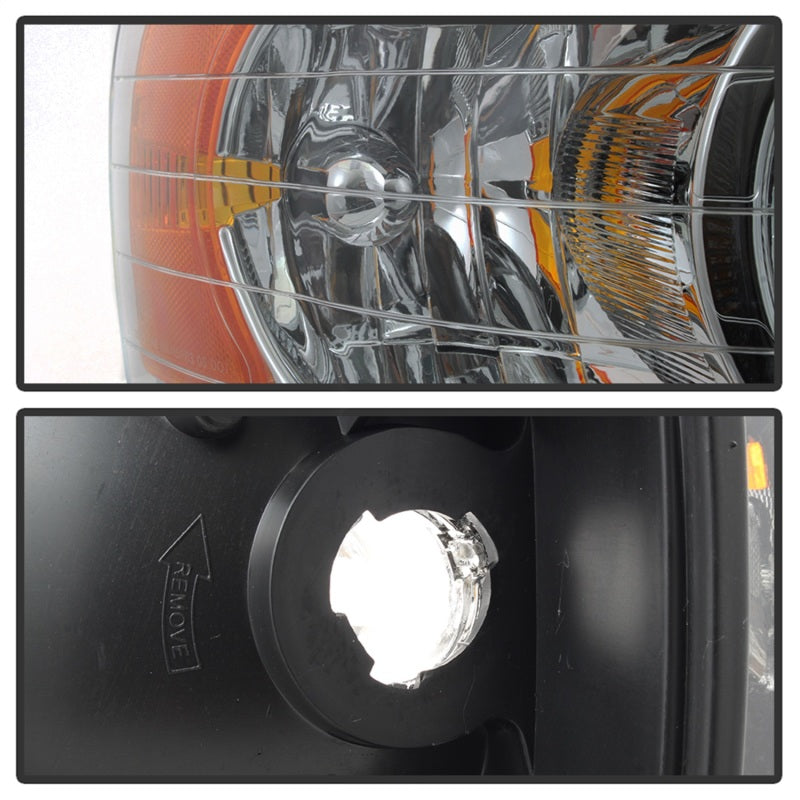 SPYDER Xtune Dodge Ram 1500 02-05 Amber Crystal Headlights Chrome HD-JH-DR02-AM-C 5064486